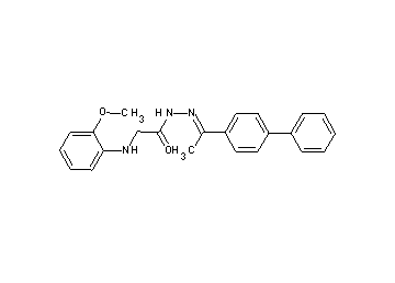 N'-[1-(4-biphenylyl)ethylidene]-2-[(2-methoxyphenyl)amino]acetohydrazide (non-preferred name)