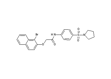 2-[(1-bromo-2-naphthyl)oxy]-N-[4-(1-pyrrolidinylsulfonyl)phenyl]acetamide