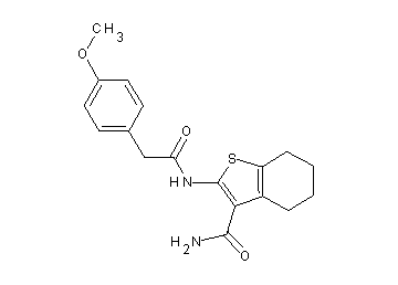 2-{[(4-methoxyphenyl)acetyl]amino}-4,5,6,7-tetrahydro-1-benzothiophene-3-carboxamide