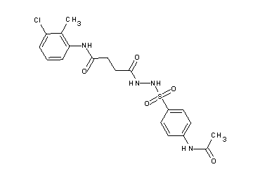 4-(2-{[4-(acetylamino)phenyl]sulfonyl}hydrazino)-N-(3-chloro-2-methylphenyl)-4-oxobutanamide - Click Image to Close