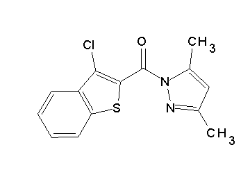1-[(3-chloro-1-benzothien-2-yl)carbonyl]-3,5-dimethyl-1H-pyrazole - Click Image to Close