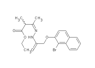 ethyl 3-({[(1-bromo-2-naphthyl)oxy]acetyl}hydrazono)-2-methylbutanoate