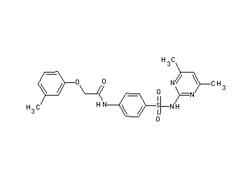 N-(4-{[(4,6-dimethyl-2-pyrimidinyl)amino]sulfonyl}phenyl)-2-(3-methylphenoxy)acetamide - Click Image to Close