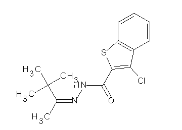 3-chloro-N'-(1,2,2-trimethylpropylidene)-1-benzothiophene-2-carbohydrazide