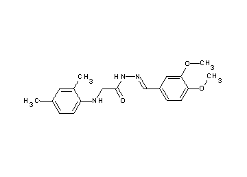 N'-(3,4-dimethoxybenzylidene)-2-[(2,4-dimethylphenyl)amino]acetohydrazide (non-preferred name)