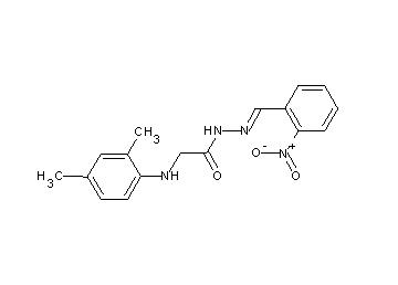 2-[(2,4-dimethylphenyl)amino]-N'-(2-nitrobenzylidene)acetohydrazide (non-preferred name)