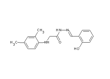 2-[(2,4-dimethylphenyl)amino]-N'-(2-hydroxybenzylidene)acetohydrazide (non-preferred name)