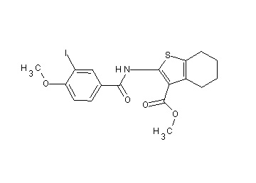methyl 2-[(3-iodo-4-methoxybenzoyl)amino]-4,5,6,7-tetrahydro-1-benzothiophene-3-carboxylate