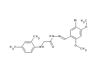 N'-(5-bromo-2,4-dimethoxybenzylidene)-2-[(2,4-dimethylphenyl)amino]acetohydrazide (non-preferred name)