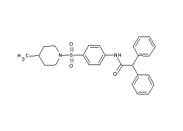 N-{4-[(4-methyl-1-piperidinyl)sulfonyl]phenyl}-2,2-diphenylacetamide