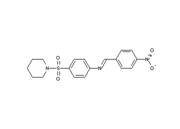 N-(4-nitrobenzylidene)-4-(1-piperidinylsulfonyl)aniline
