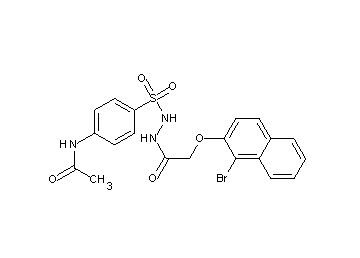 N-{4-[(2-{2-[(1-bromo-2-naphthyl)oxy]acetyl}hydrazino)sulfonyl]phenyl}acetamide