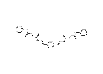 4,4'-[1,4-phenylenebis(methylylidene-1-hydrazinyl-2-ylidene)]bis(4-oxo-N-phenylbutanamide)