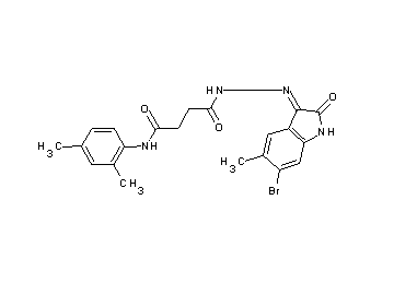 4-[2-(6-bromo-5-methyl-2-oxo-1,2-dihydro-3H-indol-3-ylidene)hydrazino]-N-(2,4-dimethylphenyl)-4-oxobutanamide