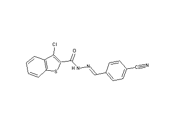 3-chloro-N'-(4-cyanobenzylidene)-1-benzothiophene-2-carbohydrazide