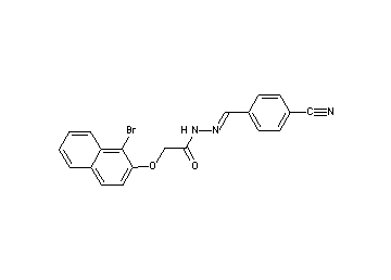 2-[(1-bromo-2-naphthyl)oxy]-N'-(4-cyanobenzylidene)acetohydrazide