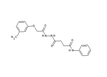 4-{2-[(3-methylphenoxy)acetyl]hydrazino}-4-oxo-N-phenylbutanamide