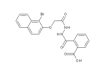 2-[(2-{[(1-bromo-2-naphthyl)oxy]acetyl}hydrazino)carbonyl]benzoic acid - Click Image to Close