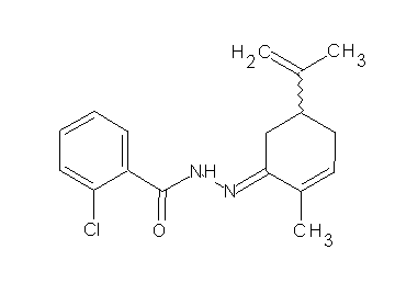 2-chloro-N'-(5-isopropenyl-2-methyl-2-cyclohexen-1-ylidene)benzohydrazide