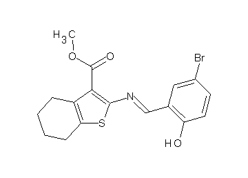 methyl 2-[(5-bromo-2-hydroxybenzylidene)amino]-4,5,6,7-tetrahydro-1-benzothiophene-3-carboxylate
