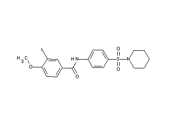 3-iodo-4-methoxy-N-[4-(1-piperidinylsulfonyl)phenyl]benzamide
