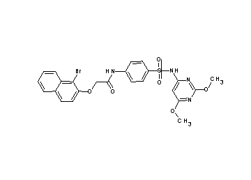 2-[(1-bromo-2-naphthyl)oxy]-N-(4-{[(2,6-dimethoxy-4-pyrimidinyl)amino]sulfonyl}phenyl)acetamide