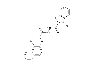 N'-{[(1-bromo-2-naphthyl)oxy]acetyl}-3-chloro-1-benzothiophene-2-carbohydrazide