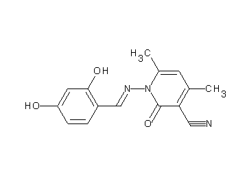 1-[(2,4-dihydroxybenzylidene)amino]-4,6-dimethyl-2-oxo-1,2-dihydro-3-pyridinecarbonitrile