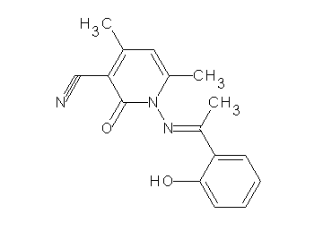 1-{[1-(2-hydroxyphenyl)ethylidene]amino}-4,6-dimethyl-2-oxo-1,2-dihydro-3-pyridinecarbonitrile