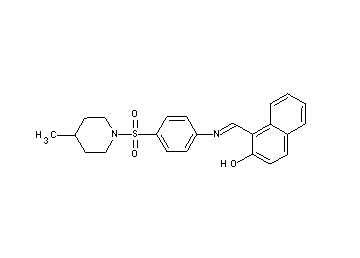 1-[({4-[(4-methyl-1-piperidinyl)sulfonyl]phenyl}imino)methyl]-2-naphthol