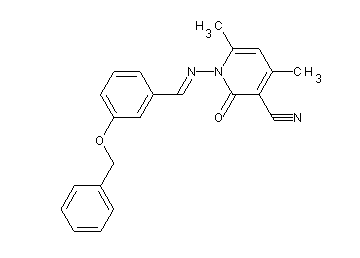 1-{[3-(benzyloxy)benzylidene]amino}-4,6-dimethyl-2-oxo-1,2-dihydro-3-pyridinecarbonitrile