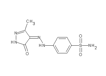 4-[2-(3-methyl-5-oxo-1,5-dihydro-4H-pyrazol-4-ylidene)hydrazino]benzenesulfonamide