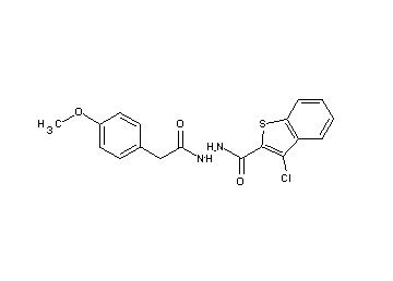 3-chloro-N'-[(4-methoxyphenyl)acetyl]-1-benzothiophene-2-carbohydrazide - Click Image to Close