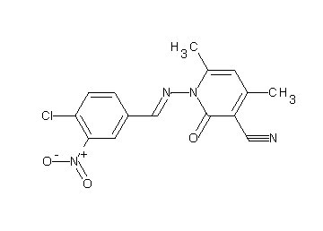 1-[(4-chloro-3-nitrobenzylidene)amino]-4,6-dimethyl-2-oxo-1,2-dihydro-3-pyridinecarbonitrile
