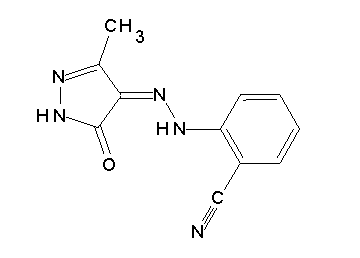 2-[2-(3-methyl-5-oxo-1,5-dihydro-4H-pyrazol-4-ylidene)hydrazino]benzonitrile