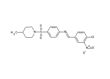 N-(4-chloro-3-nitrobenzylidene)-4-[(4-methyl-1-piperidinyl)sulfonyl]aniline - Click Image to Close