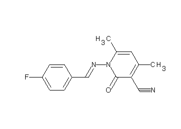 1-[(4-fluorobenzylidene)amino]-4,6-dimethyl-2-oxo-1,2-dihydro-3-pyridinecarbonitrile