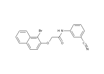 2-[(1-bromo-2-naphthyl)oxy]-N-(3-cyanophenyl)acetamide