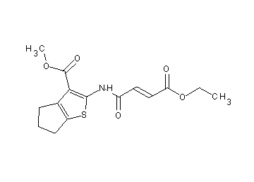 methyl 2-[(4-ethoxy-4-oxo-2-butenoyl)amino]-5,6-dihydro-4H-cyclopenta[b]thiophene-3-carboxylate