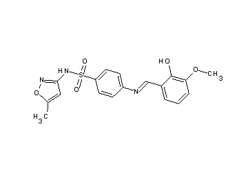 4-[(2-hydroxy-3-methoxybenzylidene)amino]-N-(5-methyl-3-isoxazolyl)benzenesulfonamide