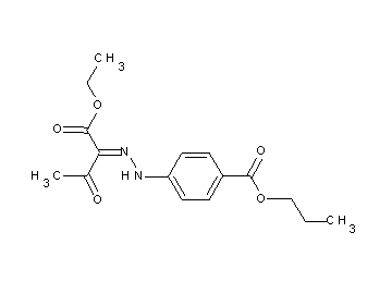 propyl 4-{2-[1-(ethoxycarbonyl)-2-oxopropylidene]hydrazino}benzoate