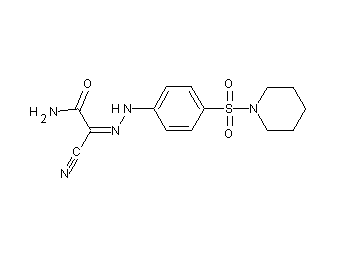 2-cyano-2-{[4-(1-piperidinylsulfonyl)phenyl]hydrazono}acetamide