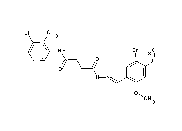 4-[2-(5-bromo-2,4-dimethoxybenzylidene)hydrazino]-N-(3-chloro-2-methylphenyl)-4-oxobutanamide
