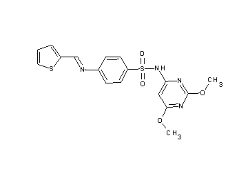N-(2,6-dimethoxy-4-pyrimidinyl)-4-[(2-thienylmethylene)amino]benzenesulfonamide