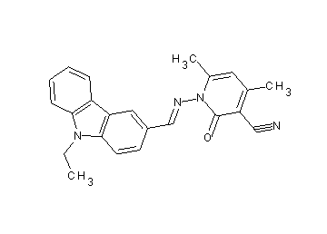 1-{[(9-ethyl-9H-carbazol-3-yl)methylene]amino}-4,6-dimethyl-2-oxo-1,2-dihydro-3-pyridinecarbonitrile