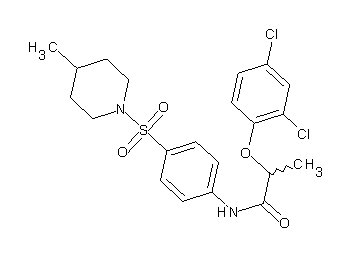 2-(2,4-dichlorophenoxy)-N-{4-[(4-methyl-1-piperidinyl)sulfonyl]phenyl}propanamide