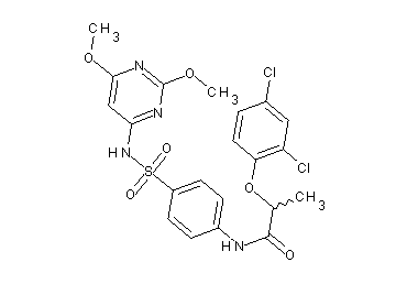 2-(2,4-dichlorophenoxy)-N-(4-{[(2,6-dimethoxy-4-pyrimidinyl)amino]sulfonyl}phenyl)propanamide