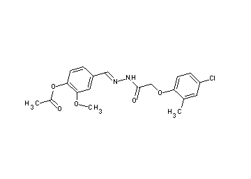 4-{2-[(4-chloro-2-methylphenoxy)acetyl]carbonohydrazonoyl}-2-methoxyphenyl acetate