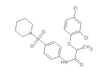 2-(2,4-dichlorophenoxy)-N-[4-(1-piperidinylsulfonyl)phenyl]propanamide