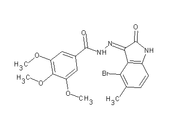 N'-(4-bromo-5-methyl-2-oxo-1,2-dihydro-3H-indol-3-ylidene)-3,4,5-trimethoxybenzohydrazide